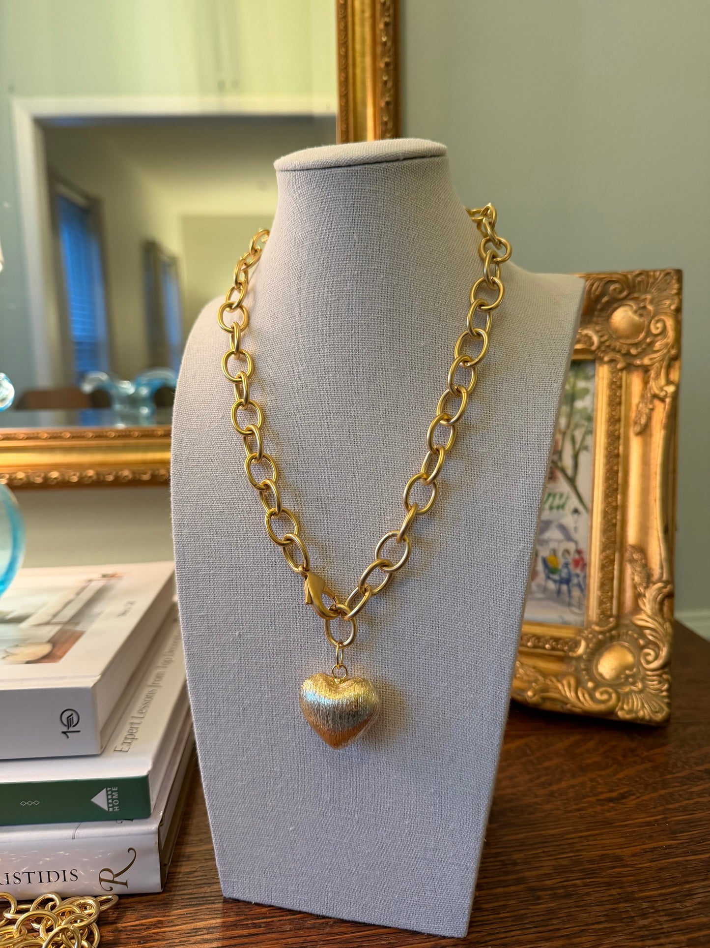 Puffed Gold Heart