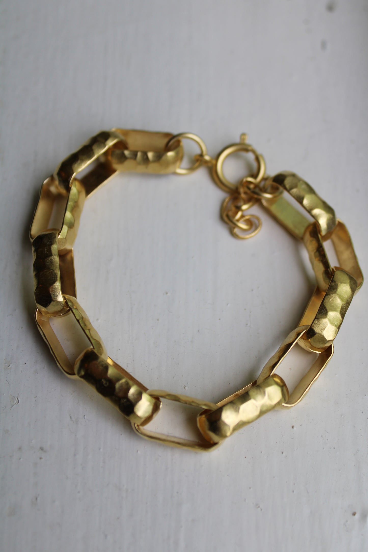 Gold Hammered Bracelet