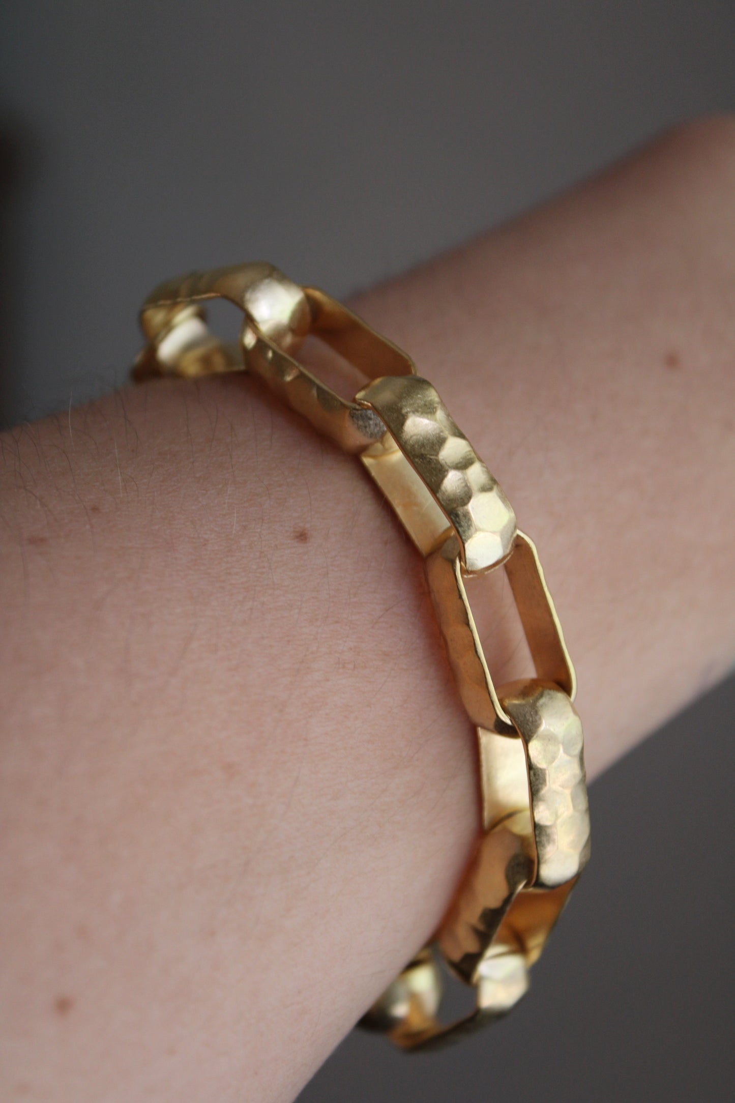 Gold Hammered Bracelet
