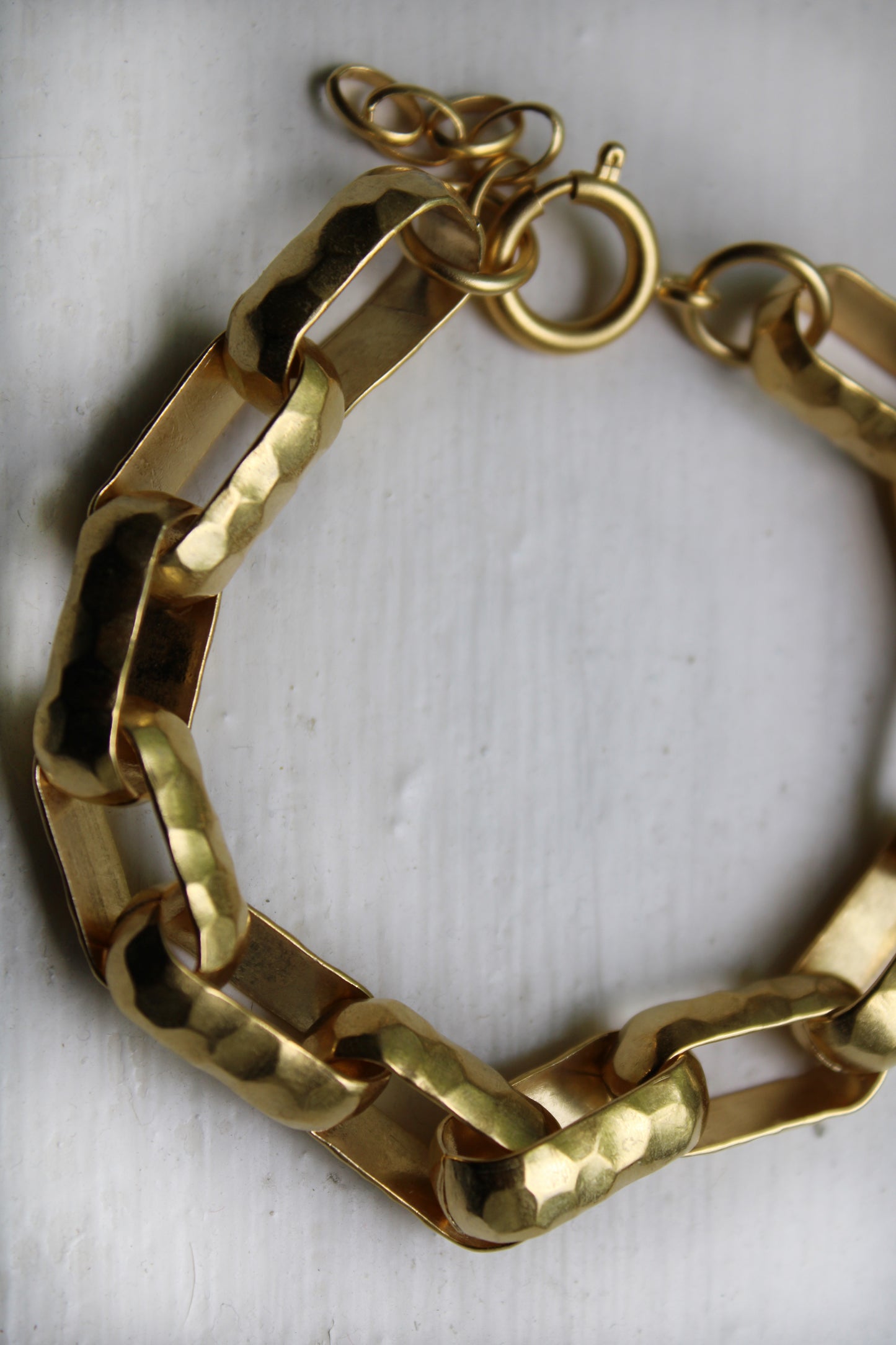 Gold Hammered Bracelet
